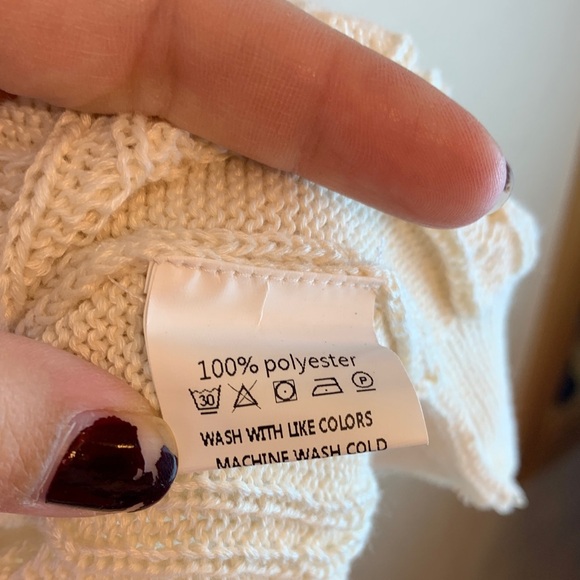 Incerun men’s cable knit sweater sz L fall winter casual preppy light minimal - Picture 7 of 7